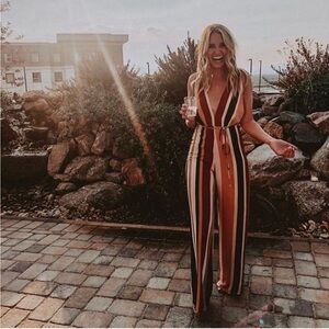 Striped Jumpsuit